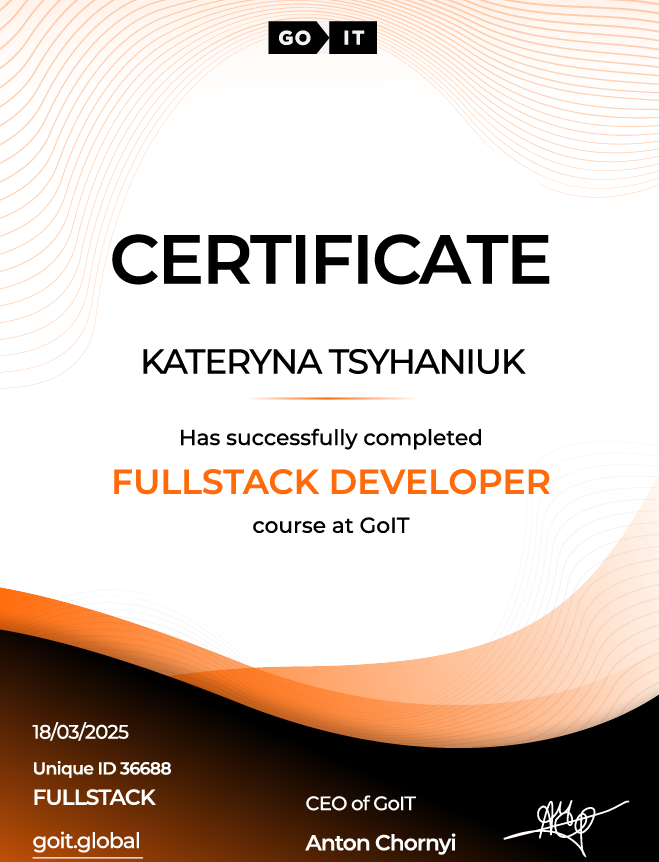 certificate